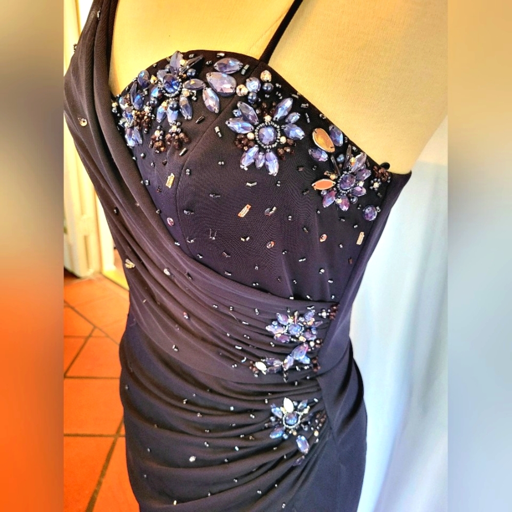Xscape Black Formal Gown Dress - Size 12 - Like New!